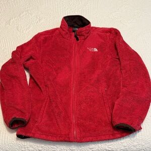 The North Face Women’s Red with brown trim Fleece Jacket